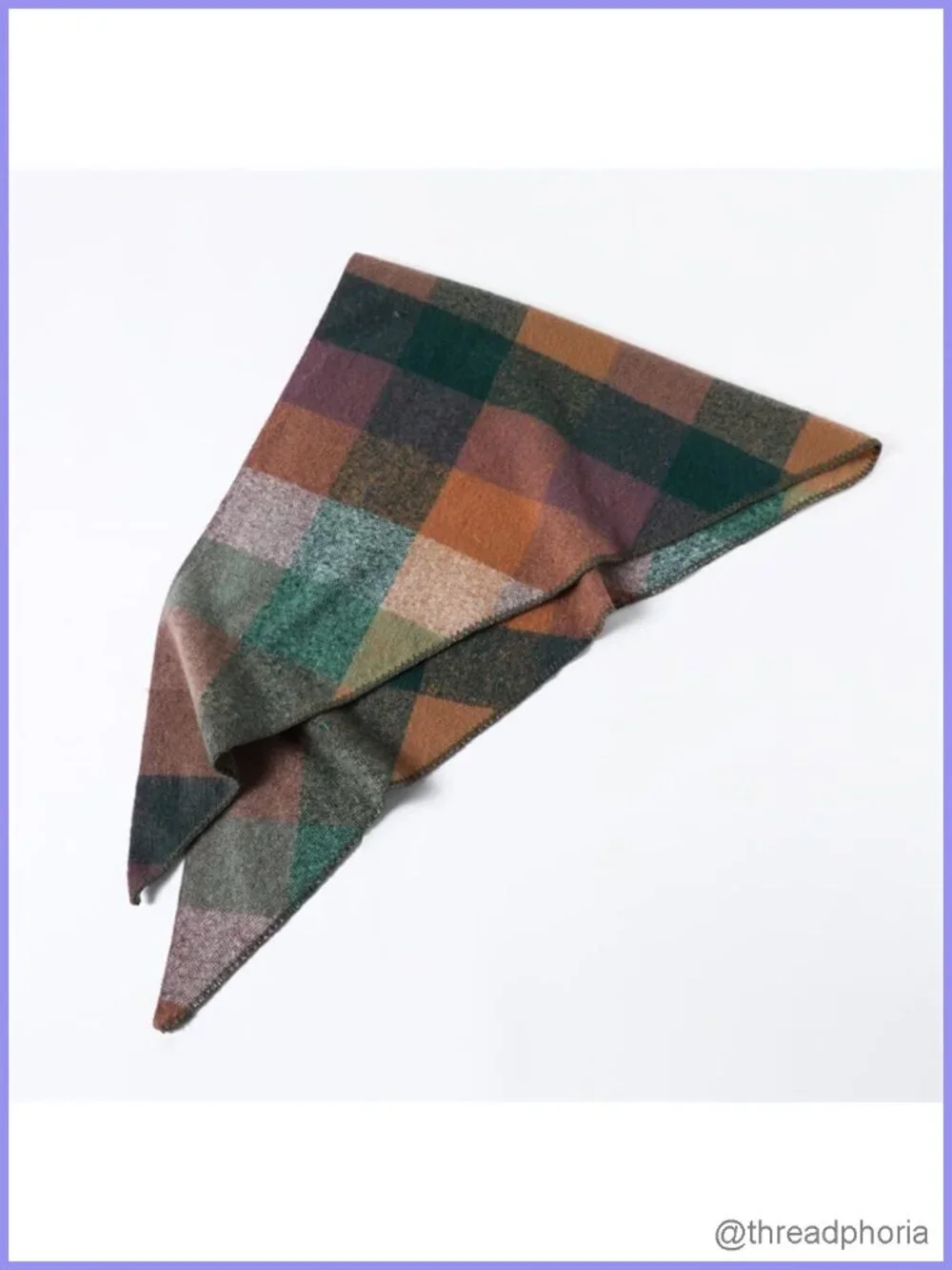 Oversized Plaid Triangle Scarf Shawl Wrap Soft Cozy Winter Fashion